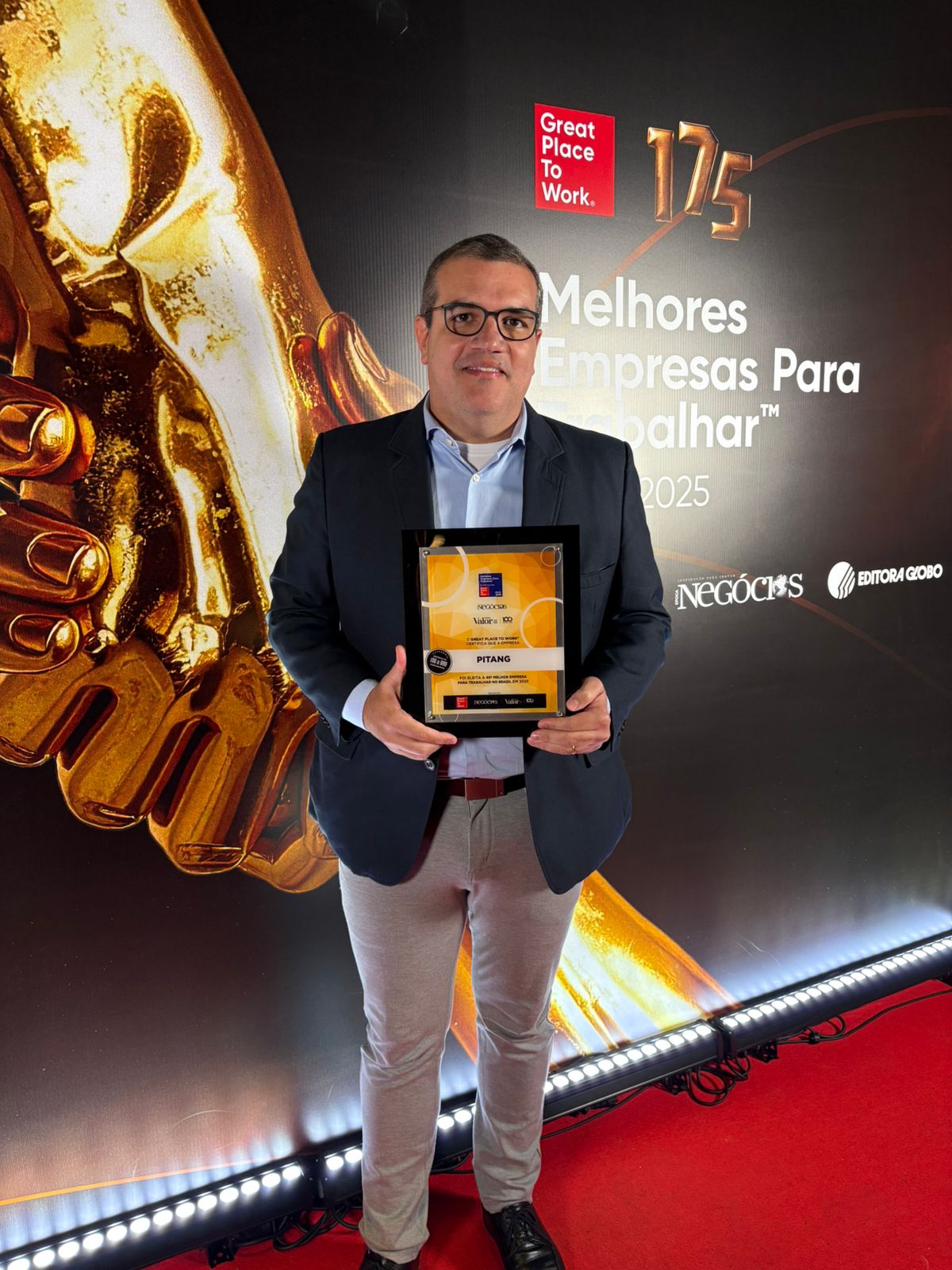Roberto Borges, Diretor de Negócios da Pitang, representou a empresa na premiação, em São Paulo.